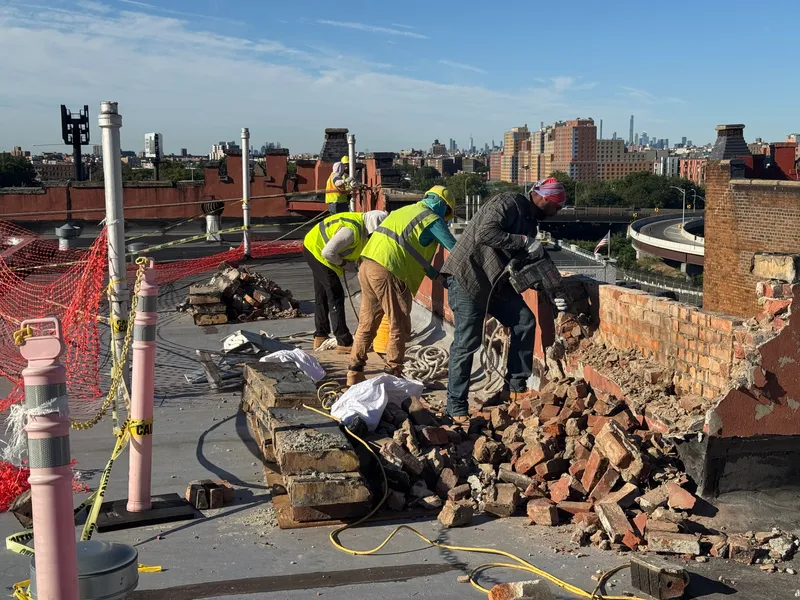 Chimney demolition and rebuild project in Nassau County